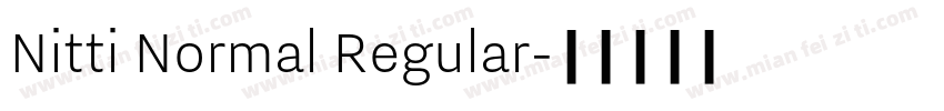 Nitti Normal Regular字体转换